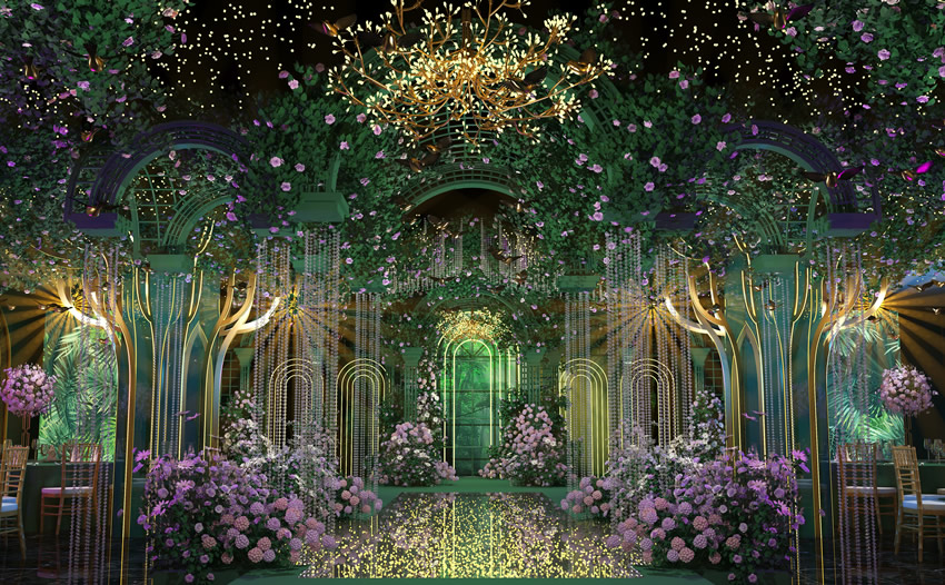 雷波奇妙森林婚礼堂效果展示